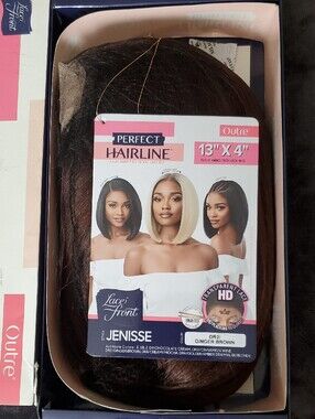 NIB Outre Perfect Hairline Jenisse Lace Front Wig - Ginger Brown